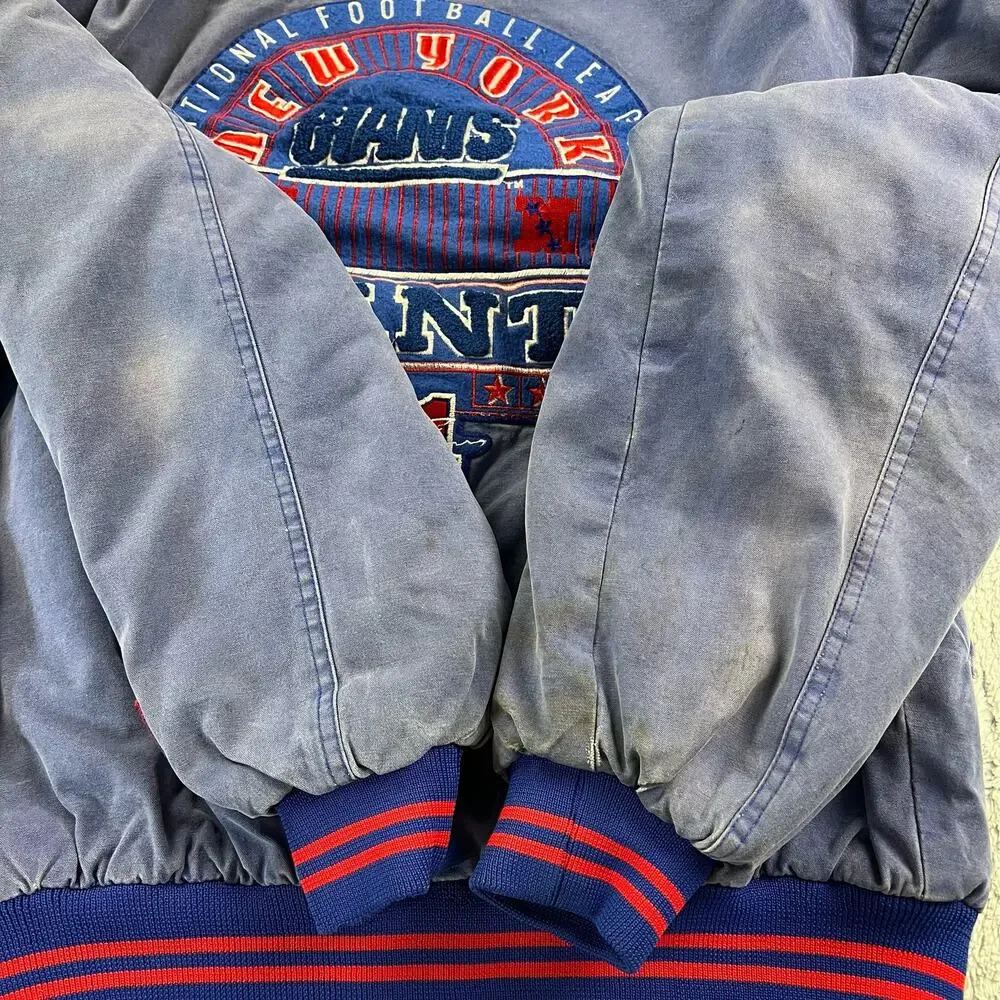 New York Giants Phil Simms Nutmeg Campri Vintage Jacket Coat Size Men's Medium